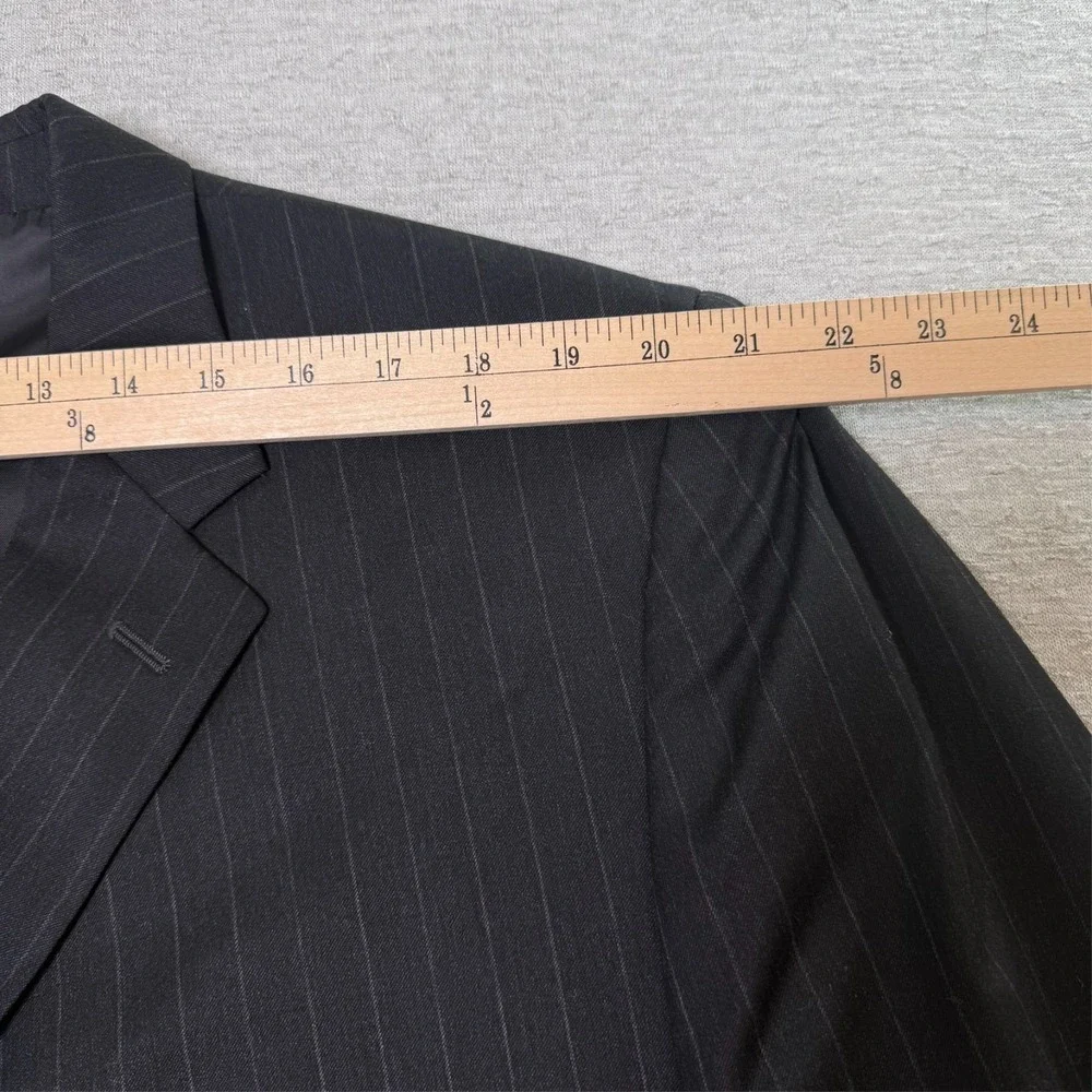 Petrocelli Roger Stuart Mens Black Suit‎ 50L Wool Cashmere Blazer Pants Classic